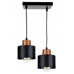 LAMPA wisząca sufitowa ŻYRANDOL ZWIS KUBEK CZARNY