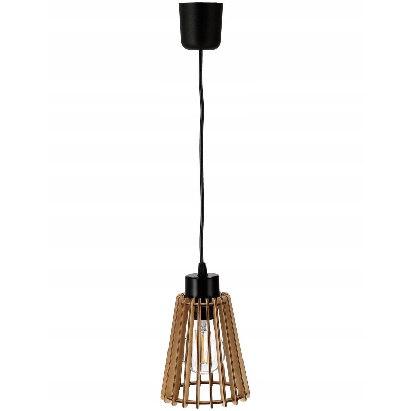 Lampa wisząca zwis żyrandol sufitowa LOFT Drewno 1
