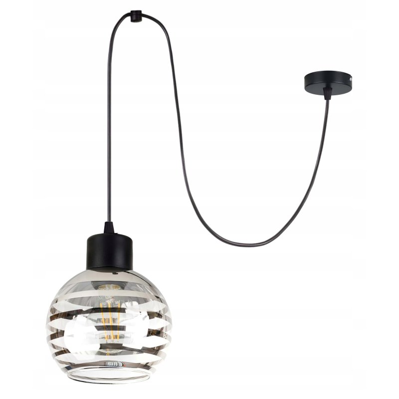 LAMPA sufitowa wisząca ZWIS Loft E27 PAJĄK SZKŁO