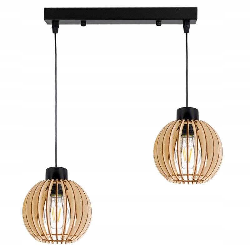 LAMPA WISZĄCA ZWIS żyrandol sufitowa LOFT Drewno 2