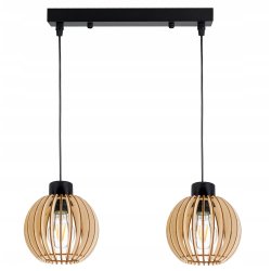 LAMPA WISZĄCA ZWIS żyrandol sufitowa LOFT Drewno 2