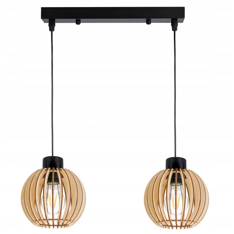 LAMPA WISZĄCA ZWIS żyrandol sufitowa LOFT Drewno 2