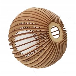 Lampa plafon żyrandol ruchomy sufit klosz drewno 3