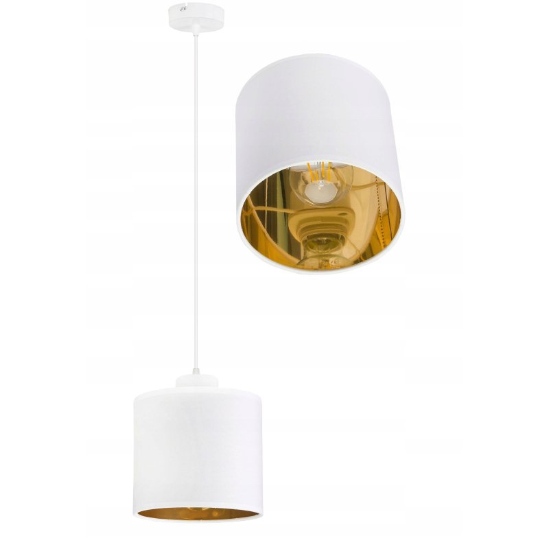 LAMPA WISZĄCA ZWIS żyrandol sufitowa ABAŻUR złoty