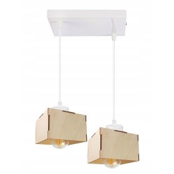 LAMPA sufitowa wisząca zwis żyrandol loft DREWNO 2