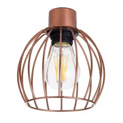 Lampa wisząca zwis żyrandol sufit loft kula miedź