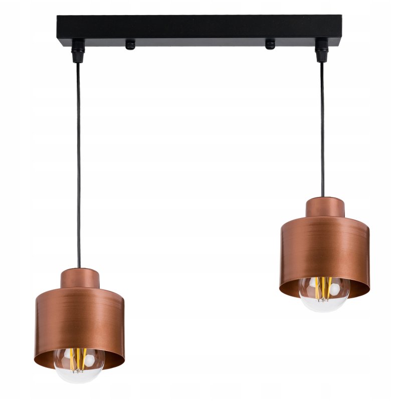 Lampa wisząca zwis żyrandol sufit loft kubek miedź