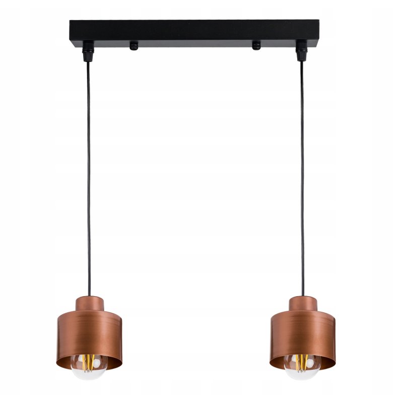 Lampa wisząca zwis żyrandol sufit loft kubek miedź
