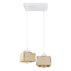 LAMPA sufitowa wisząca zwis żyrandol loft DREWNO 2