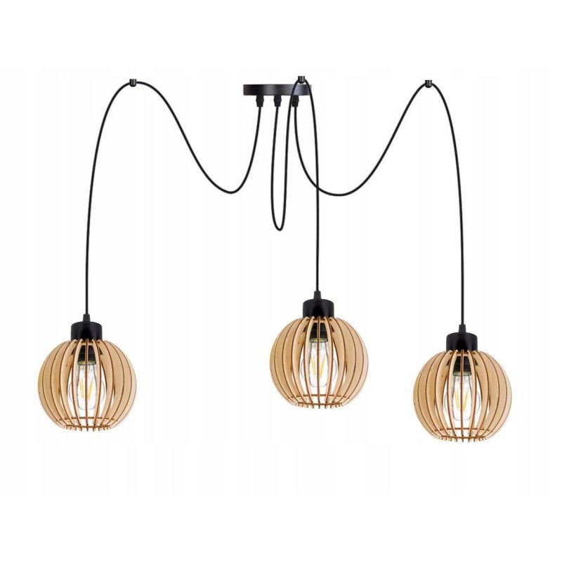 LAMPA sufitowa wisząca ZWIS Loft klosz 3xE27 PAJĄK