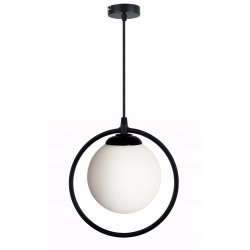 LAMPA WISZĄCA ZWIS ŻYRANDOL SUFITOWY LOFT KOŁO SZKLANY KLOSZ KULA LED E27