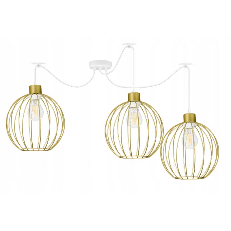 LAMPA sufitowa wisząca ZWIS Loft klosz 3xE27 PAJĄK