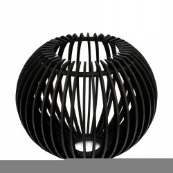 LAMPA WISZĄCA STAŁA BIAŁA ŻYRANDOL PLAFON SUFITOWY KLOSZ DREWNO CZARNE 1
