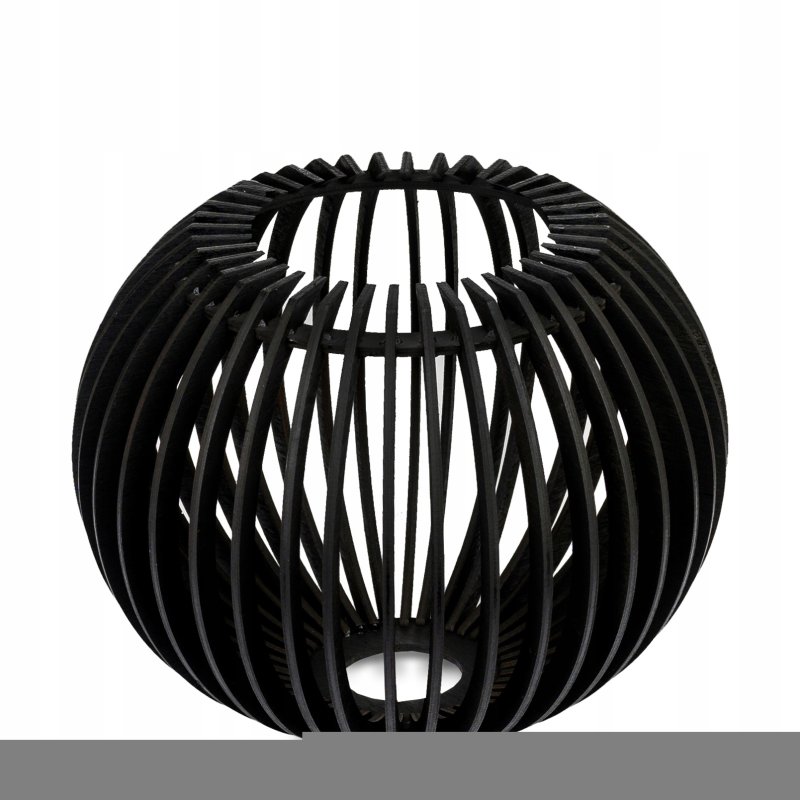 LAMPA WISZĄCA STAŁA BIAŁA ŻYRANDOL PLAFON SUFITOWY KLOSZ DREWNO CZARNE 1