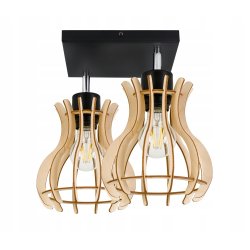 LAMPA sufit plafon żyrandol Loft Drewno ruchoma 2