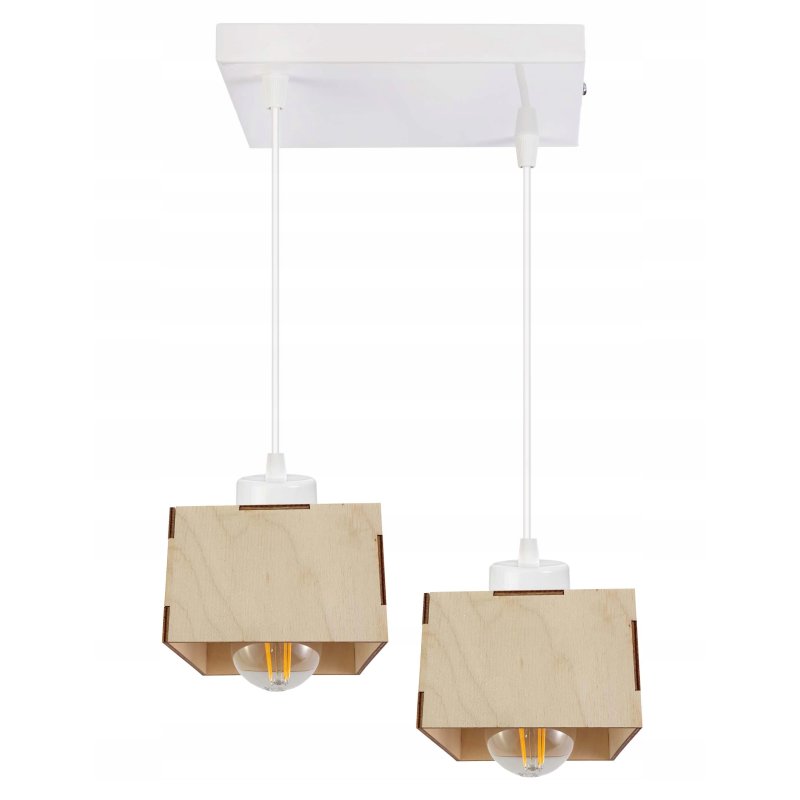 LAMPA sufitowa wisząca zwis żyrandol loft DREWNO 2