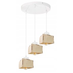 LAMPA sufitowa wisząca zwis żyrandol loft DREWNO 3