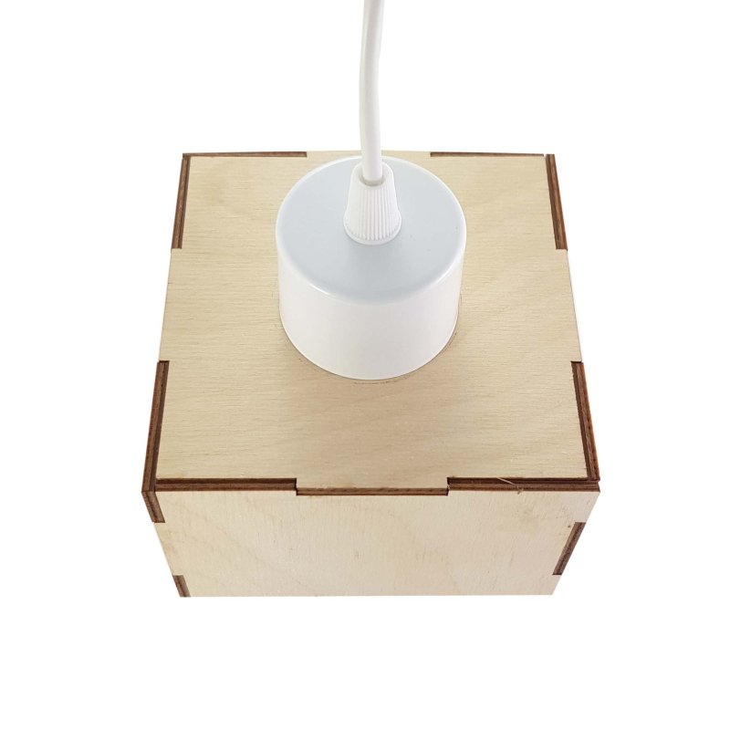 LAMPA sufitowa wisząca zwis żyrandol loft DREWNO 3