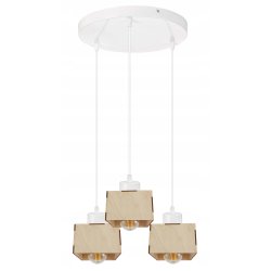 LAMPA sufitowa wisząca zwis żyrandol loft DREWNO 3
