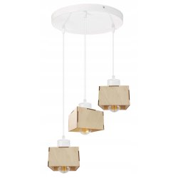 LAMPA sufitowa wisząca zwis żyrandol loft DREWNO 3