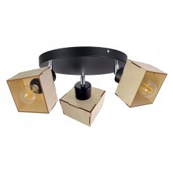 LAMPA żyrandol plafon sufit ruchomy loft DREWNO 3