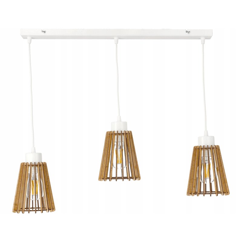 Lampa wisząca zwis żyrandol sufitowa LOFT Drewno 3