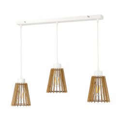 Lampa wisząca zwis żyrandol sufitowa LOFT Drewno 3