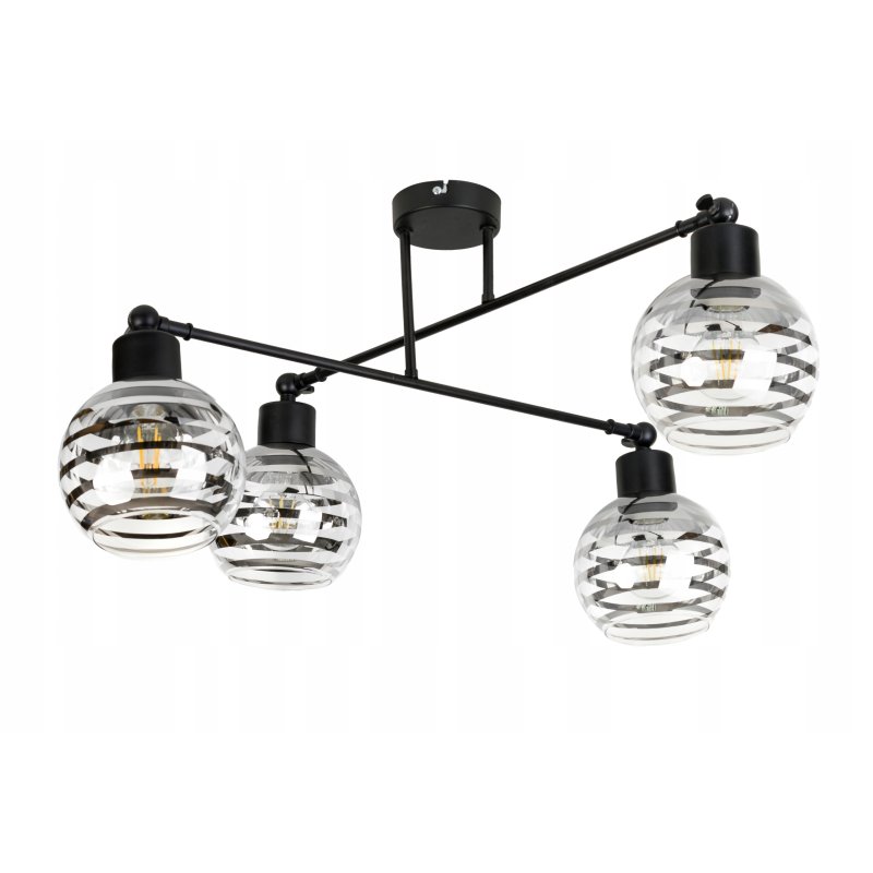 LAMPA sufitowa żyrandol regulowany LOFT ruch 4 E27