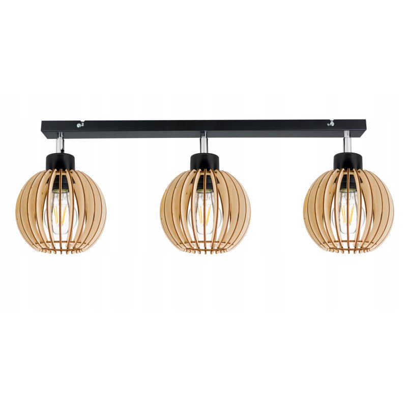 Lampa plafon żyrandol sufitowa ruch loft Drewno 3