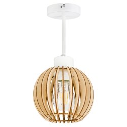 LAMPA stała sufitowa plafon Loft klosz drewno 1