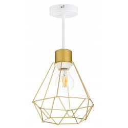 LAMPA wisząca stała żyrandol sufitowa Drut złoty