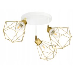 LAMPA plafon sufitowa żyrandol ruchomy loft złoty