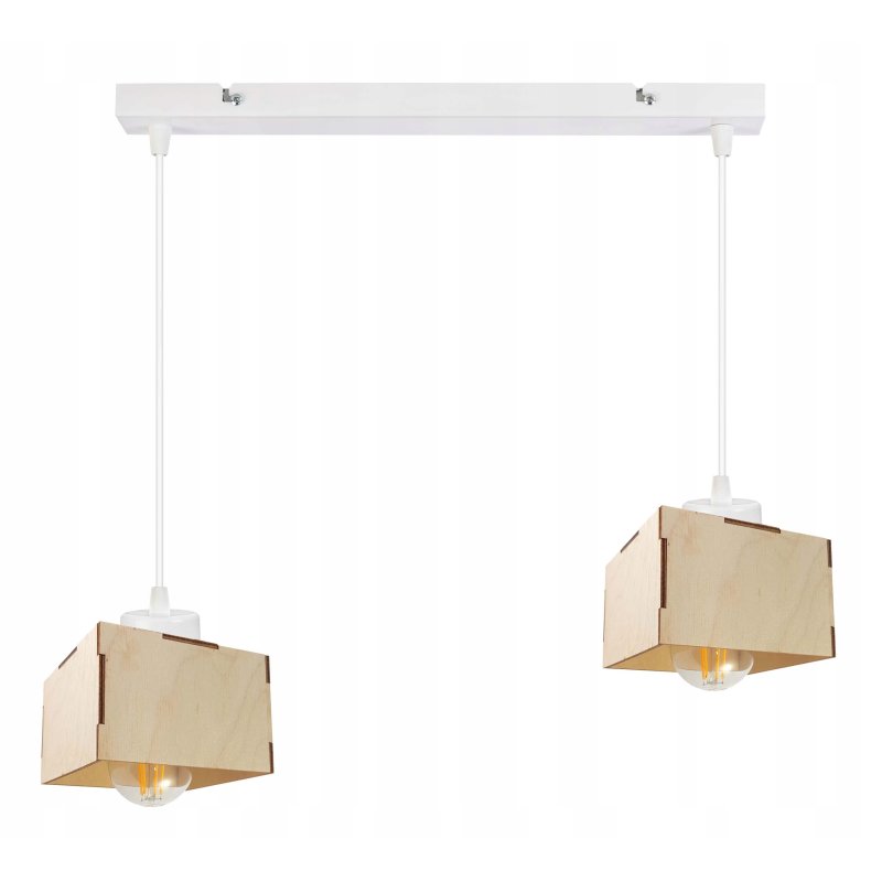 LAMPA sufitowa wisząca zwis żyrandol loft DREWNO 2