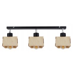 LAMPA żyrandol plafon sufit ruchomy loft DREWNO 3