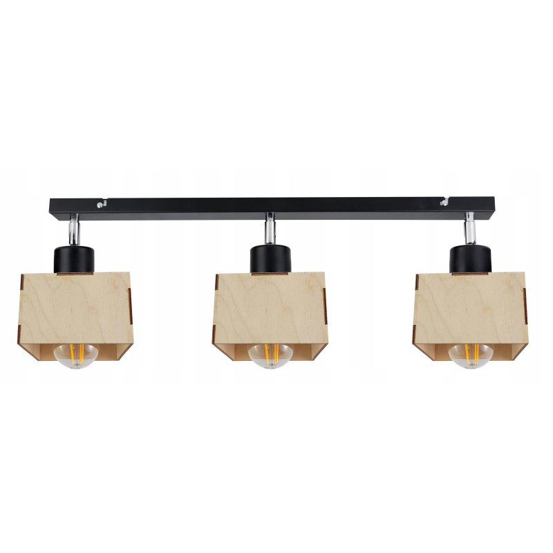 LAMPA żyrandol plafon sufit ruchomy loft DREWNO 3