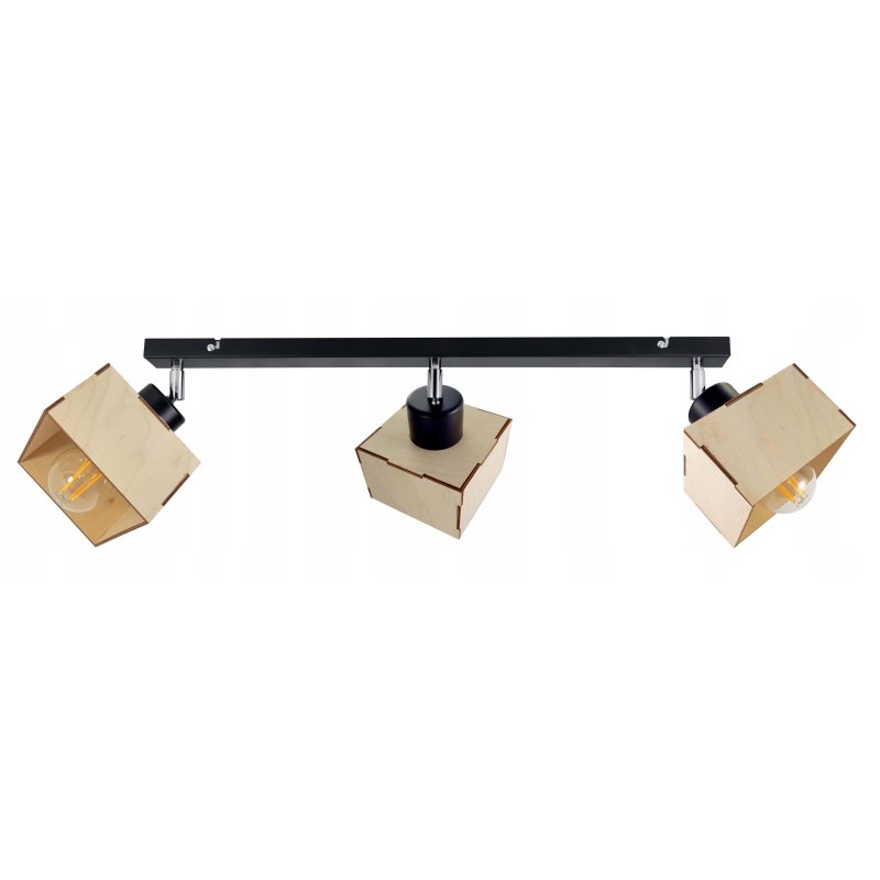 LAMPA żyrandol plafon sufit ruchomy loft DREWNO 3