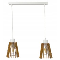 Lampa wisząca zwis żyrandol sufitowa LOFT Drewno 2