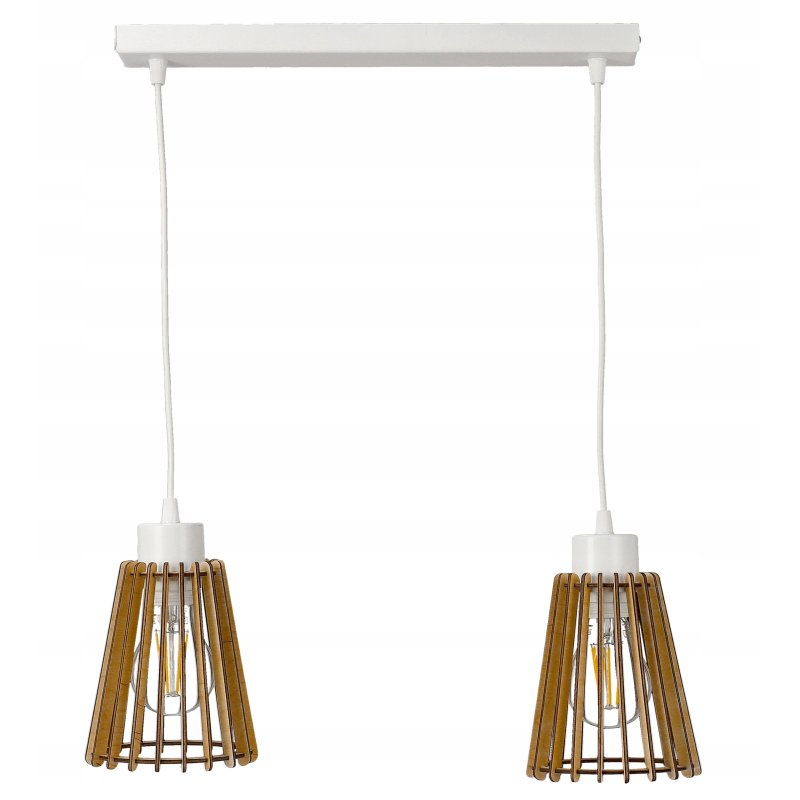 Lampa wisząca zwis żyrandol sufitowa LOFT Drewno 2