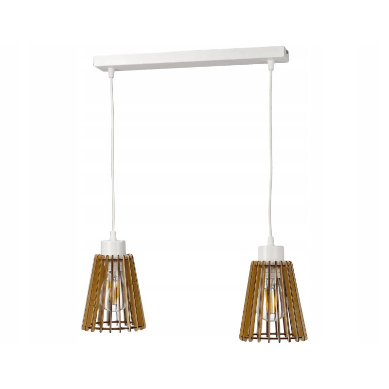 Lampa wisząca zwis żyrandol sufitowa LOFT Drewno 2