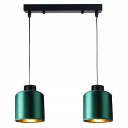 LAMPA WISZĄCA ZWIS żyrandol sufitowa ABAŻUR złoty