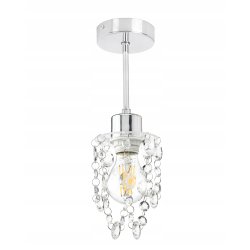 Lampa żyrandol sufitowa chrom kryształowy glamour
