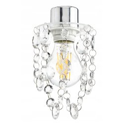Lampa żyrandol sufitowa chrom kryształowy glamour