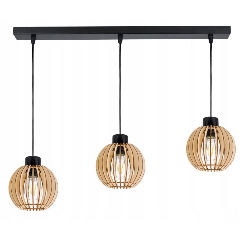 LAMPA WISZĄCA ZWIS żyrandol sufitowa LOFT Drewno 3