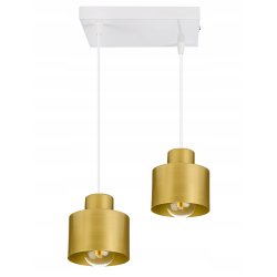 LAMPA sufitowa WISZĄCA ZWIS żyrandol metal złoty 2