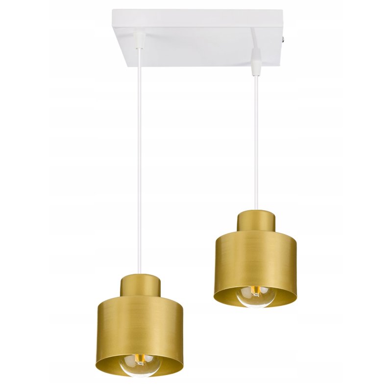 LAMPA sufitowa WISZĄCA ZWIS żyrandol metal złoty 2
