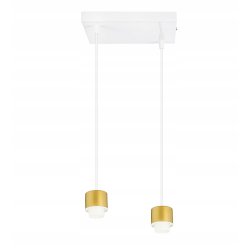 LAMPA sufitowa WISZĄCA ZWIS żyrandol metal złoty 2