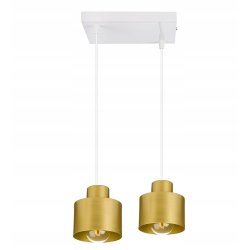LAMPA sufitowa WISZĄCA ZWIS żyrandol metal złoty 2