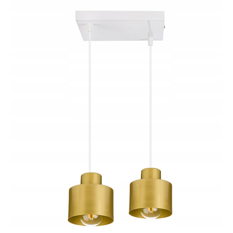 LAMPA sufitowa WISZĄCA ZWIS żyrandol metal złoty 2