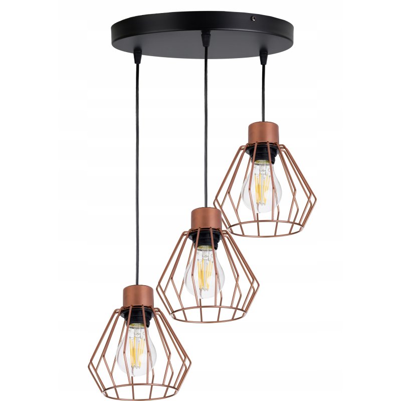 Lampa wisząca zwis żyrandol sufiowa loft brylant 3