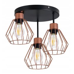 Lampa plafon sufitowa żyrandol loft drut brylant 3